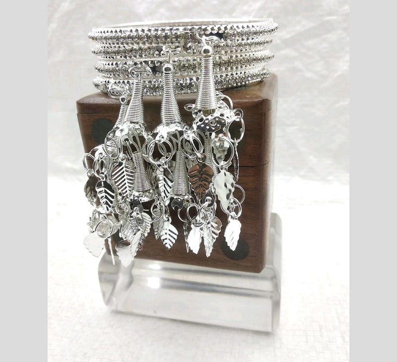 Star Bangles Silver Plated Bangles Set