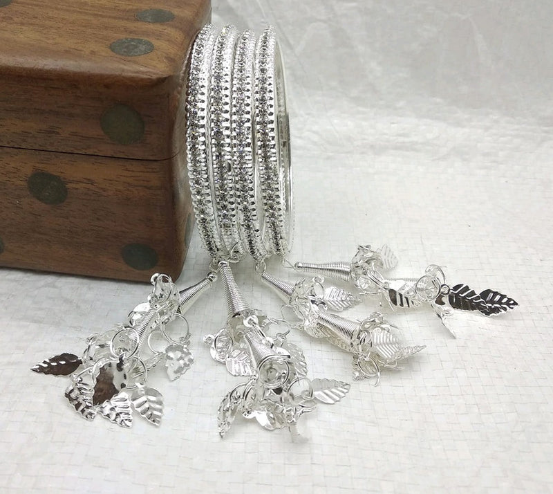 Star Bangles Silver Plated Bangles Set