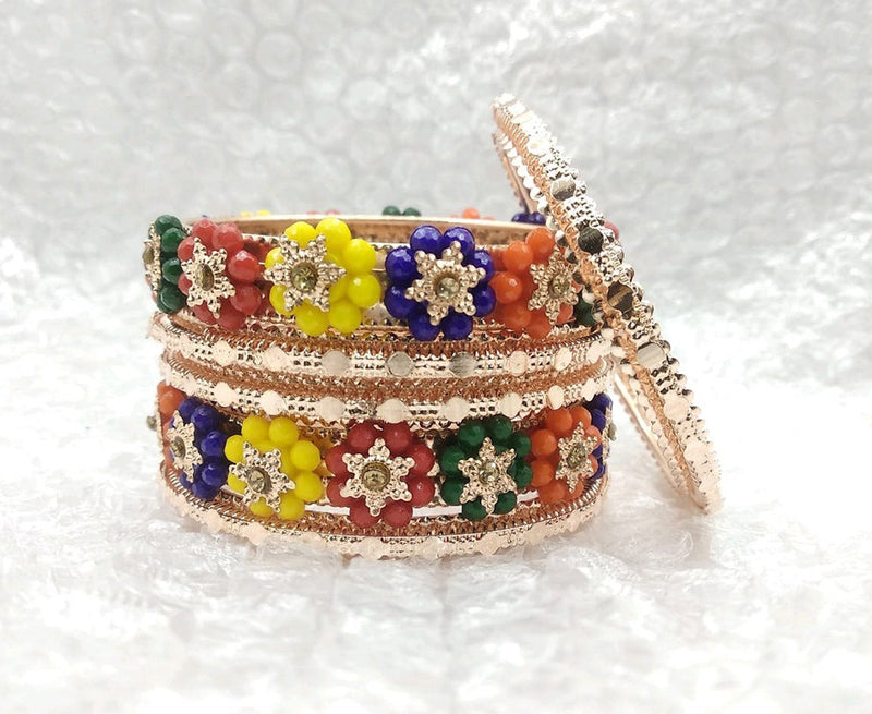 Star Bangles Rose Gold Plated Bangles Set