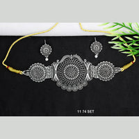 Mahavir Oxidised Plated Necklace Set