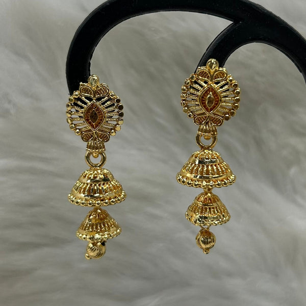 Infinity Jewels Gold Plated Jhumki Earrings