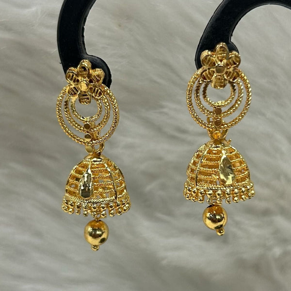 Infinity Jewels Gold Plated Jhumki Earrings