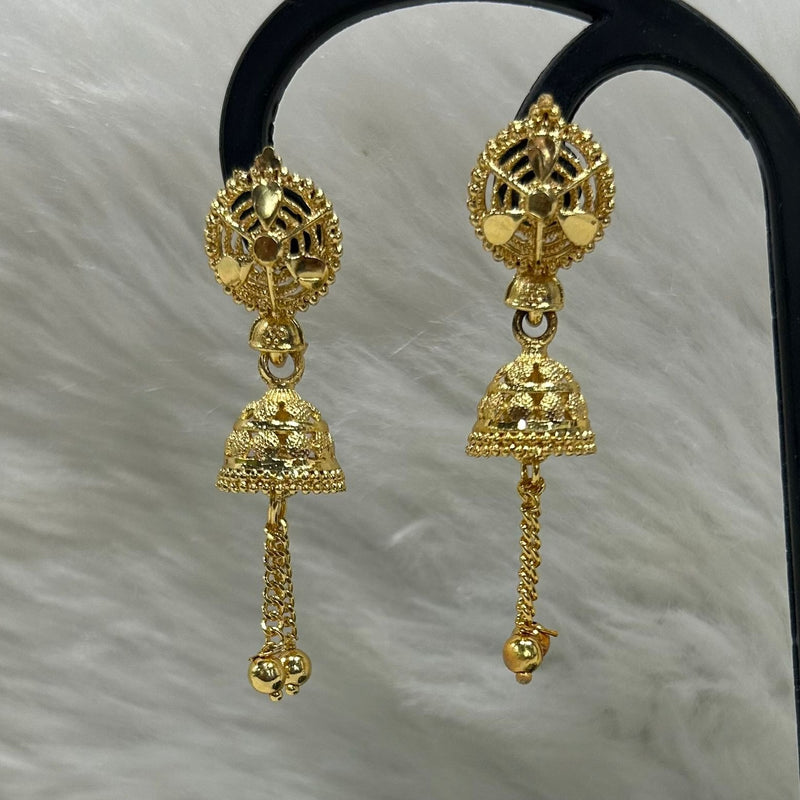 Infinity Jewels Gold Plated Jhumki Earrings