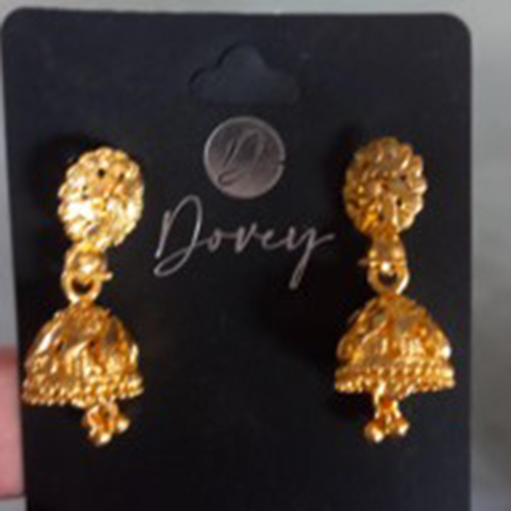 Infinity Jewels Gold Plated Jhumki Earrings