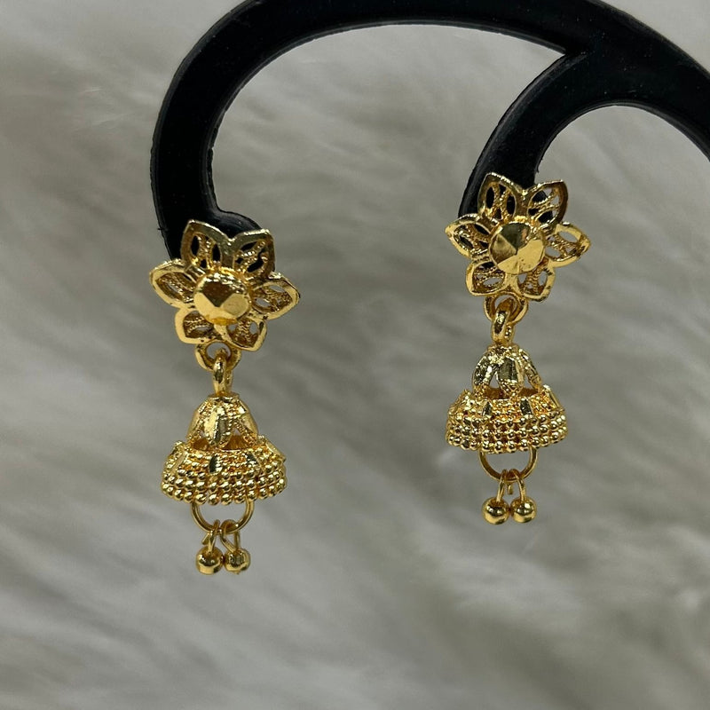 Infinity Jewels Gold Plated Jhumki Earrings