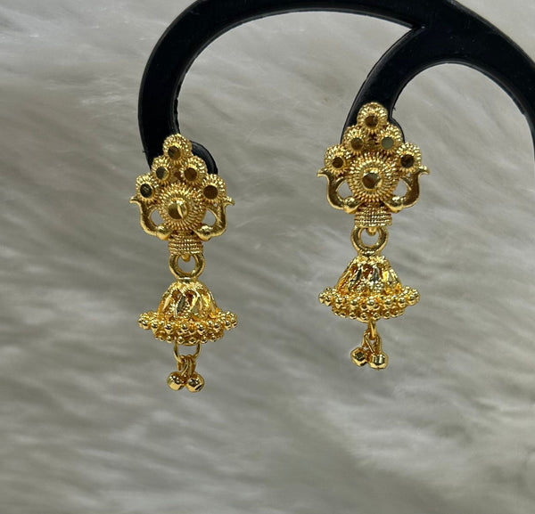 Infinity Jewels Gold Plated Jhumki Earrings