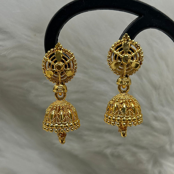 Infinity Jewels Gold Plated Jhumki Earrings