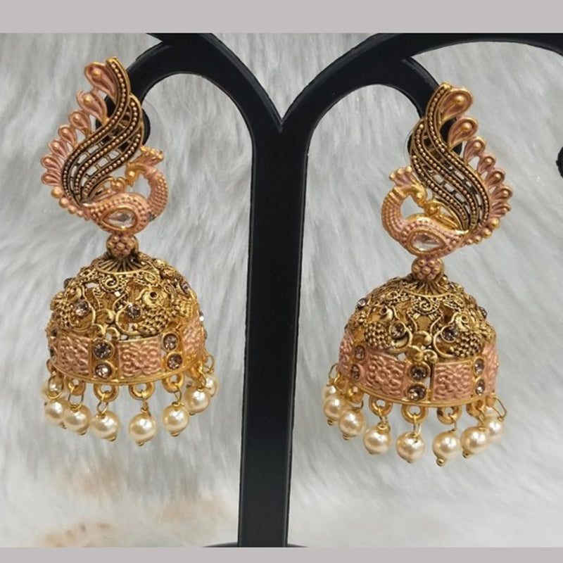 Infinity Jewels Gold Plated Jhumki Earrings