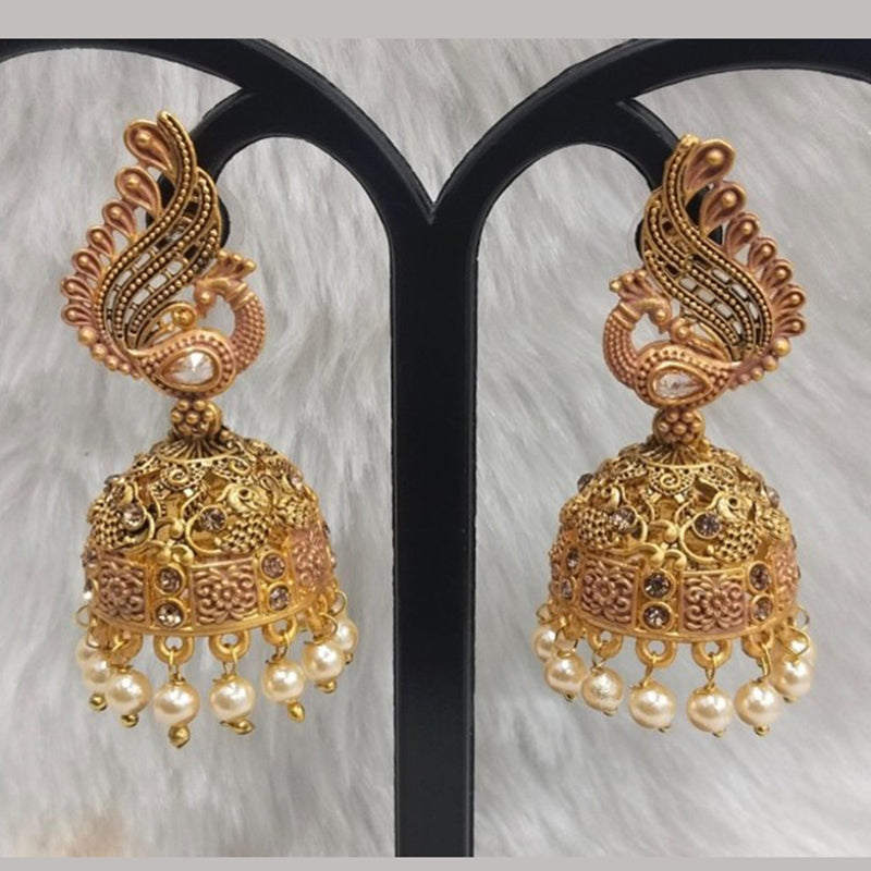 Infinity Jewels Gold Plated Jhumki Earrings