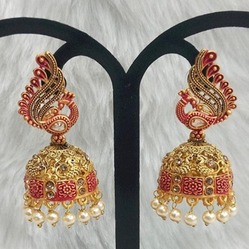 Infinity Jewels Gold Plated Jhumki Earrings