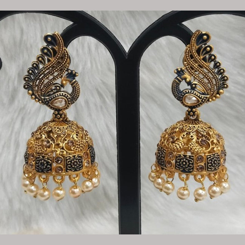 Infinity Jewels Gold Plated Jhumki Earrings