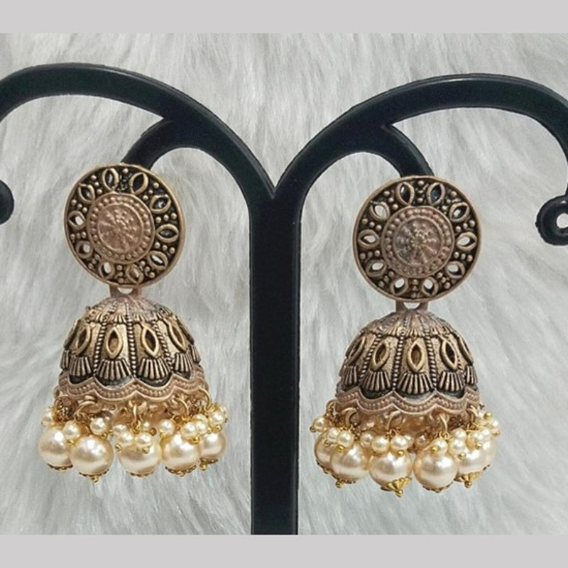 Infinity Jewels Gold Plated Jhumki Earrings