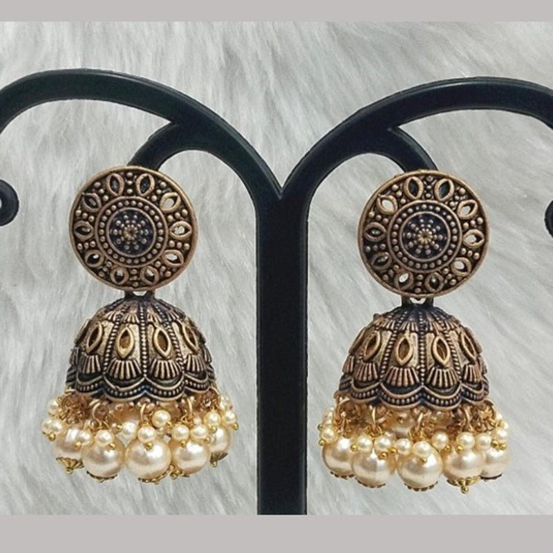 Infinity Jewels Gold Plated Jhumki Earrings