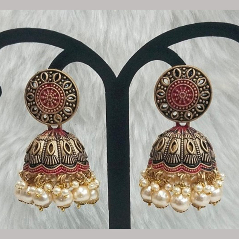 Infinity Jewels Gold Plated Jhumki Earrings