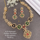 Shrijicreation Gold Plated AD Stone Necklace Set