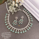 Shrijicreation Silver Plated AD Stone Necklace Set