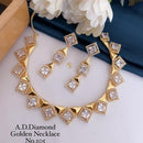 Shrijicreation Gold Plated AD Stone Necklace Set