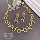 Shrijicreation Gold Plated AD Stone Necklace Set
