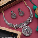 Shrijicreation Oxidised Plated Pota Stone Necklace Set