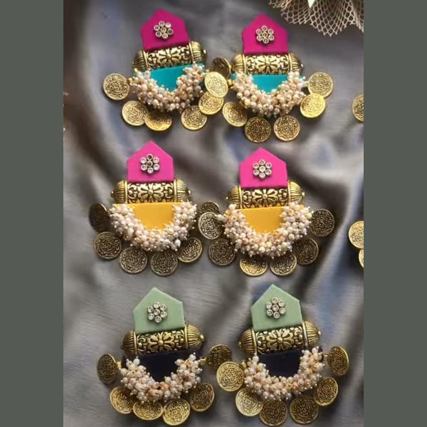 Shrijicreation Handmade Pearl Dangler Earrings (1 piece Only)
