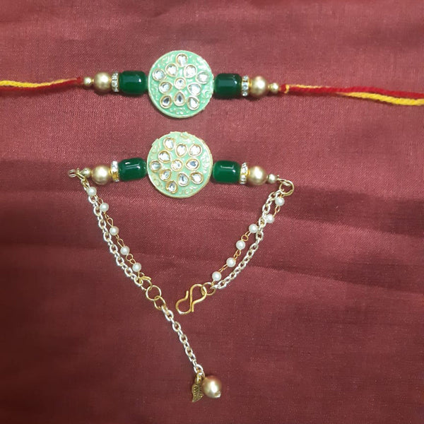 Shrijicreation Gold Plated Rakhi Combo Set