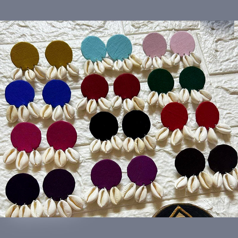 Shrijicreation Shell Dangler Earrings (Assorted Color)