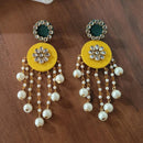 Shrijicreation Gold Plated Handmade Kundan Stone And Pearls Dangler Earrings