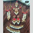 Shrijicreation Kundan Shell & Pearl Bridal Jewellery Set – Handmade Coastal Elegance for Haldi & Wedding Functions