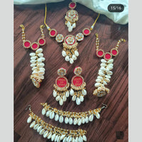 Shrijicreation Kundan Shell & Pearl Bridal Jewellery Set – Handmade Coastal Elegance for Haldi & Wedding Functions
