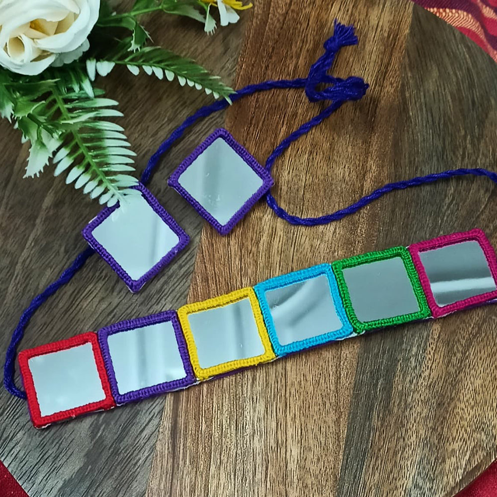 Shrijicreation Boho Reflections Mirror Choker Necklace Set
