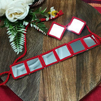Shrijicreation Boho Reflections Mirror Choker Necklace Set