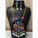 Shrijicreation Sea Sparkle Mirror Work And Shell Necklace Set