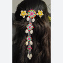 Shrijicreation Colorful Thread Mirror And Shell Handmade Hair Accessories