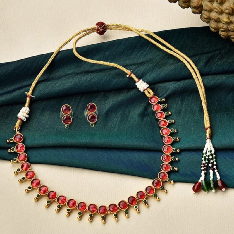 Palak Art Gold Plated Necklace Set