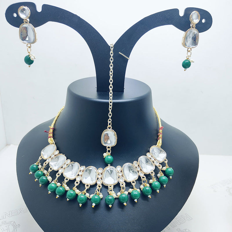 Palak Art Gold Plated Crystal Stone Choker Necklace Set