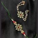 Palak Art Gold Plated Kundan Stone Rakhi Combo