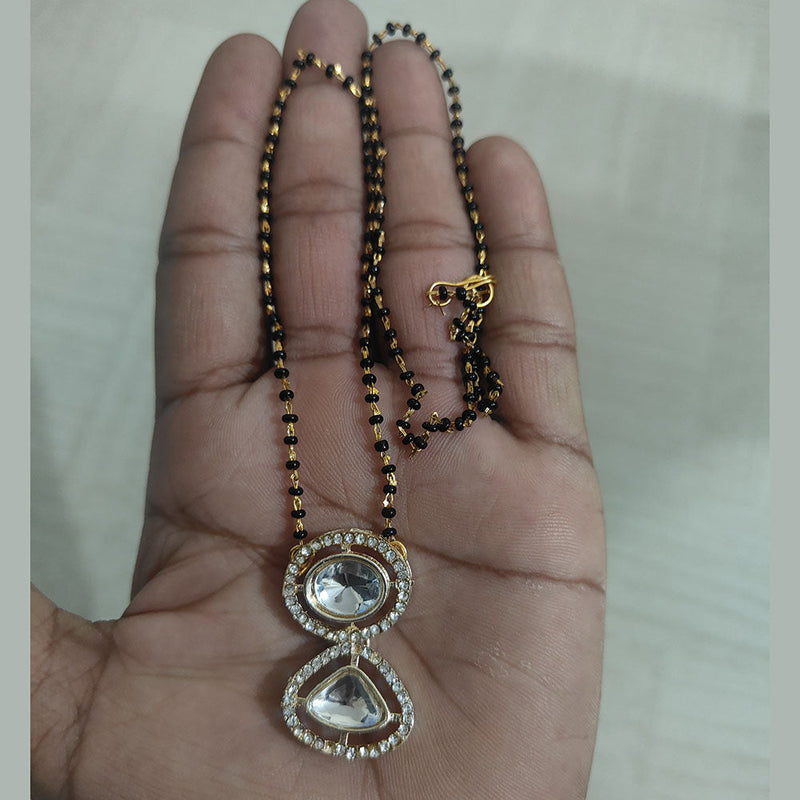 Palak Art Gold Plated Austrian Stone Manglasutra