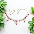 Palak Art Gold Plated Royal Kundan Beads Kamarbandh for Women