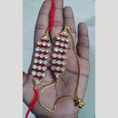 Palak Art Gold Plated Bhaiya And Bhabhi Austrian Stone Rakhi Combo