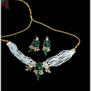 Palak Art Regal Elegance Kundan Stone And Pearl Choker Necklace Set