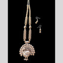 Palak Art Antique Oxidised Plated Peacock Jewellery Necklace Set