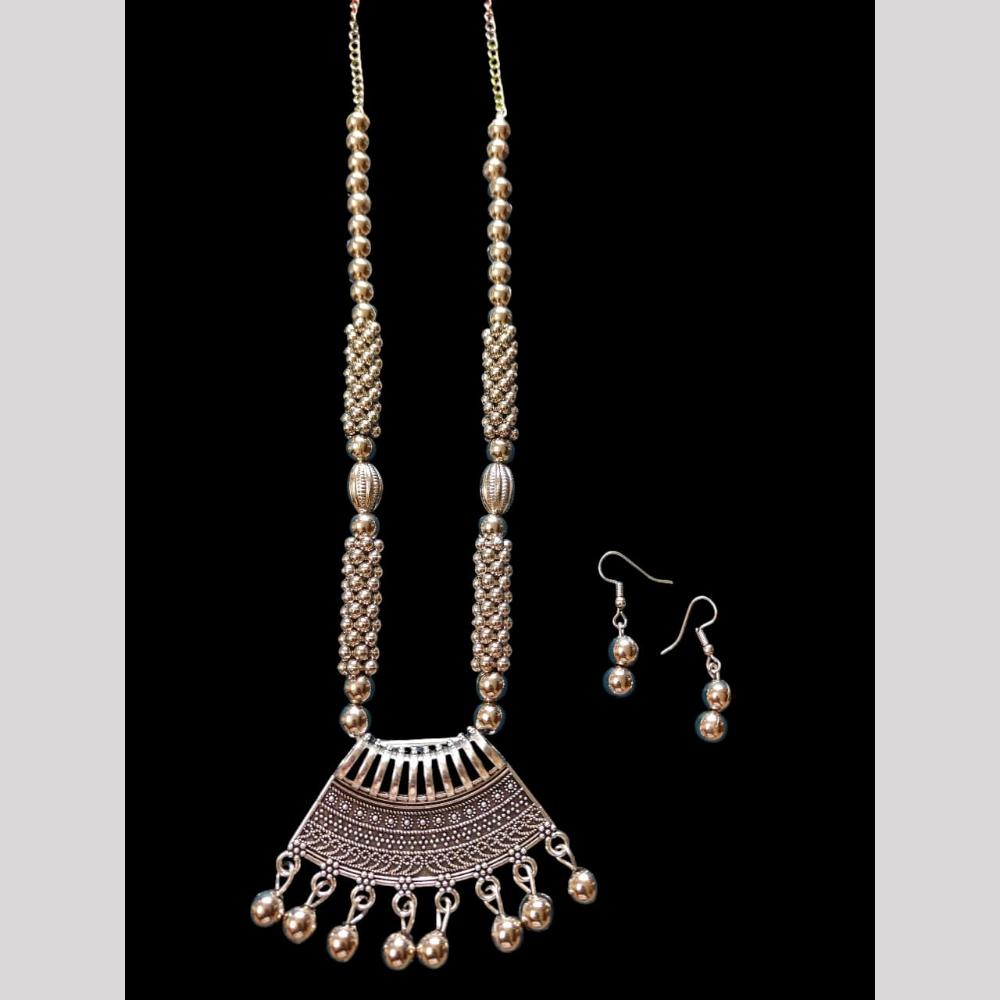 Palak Art Antique Oxidised Plated Jewellery Necklace Set