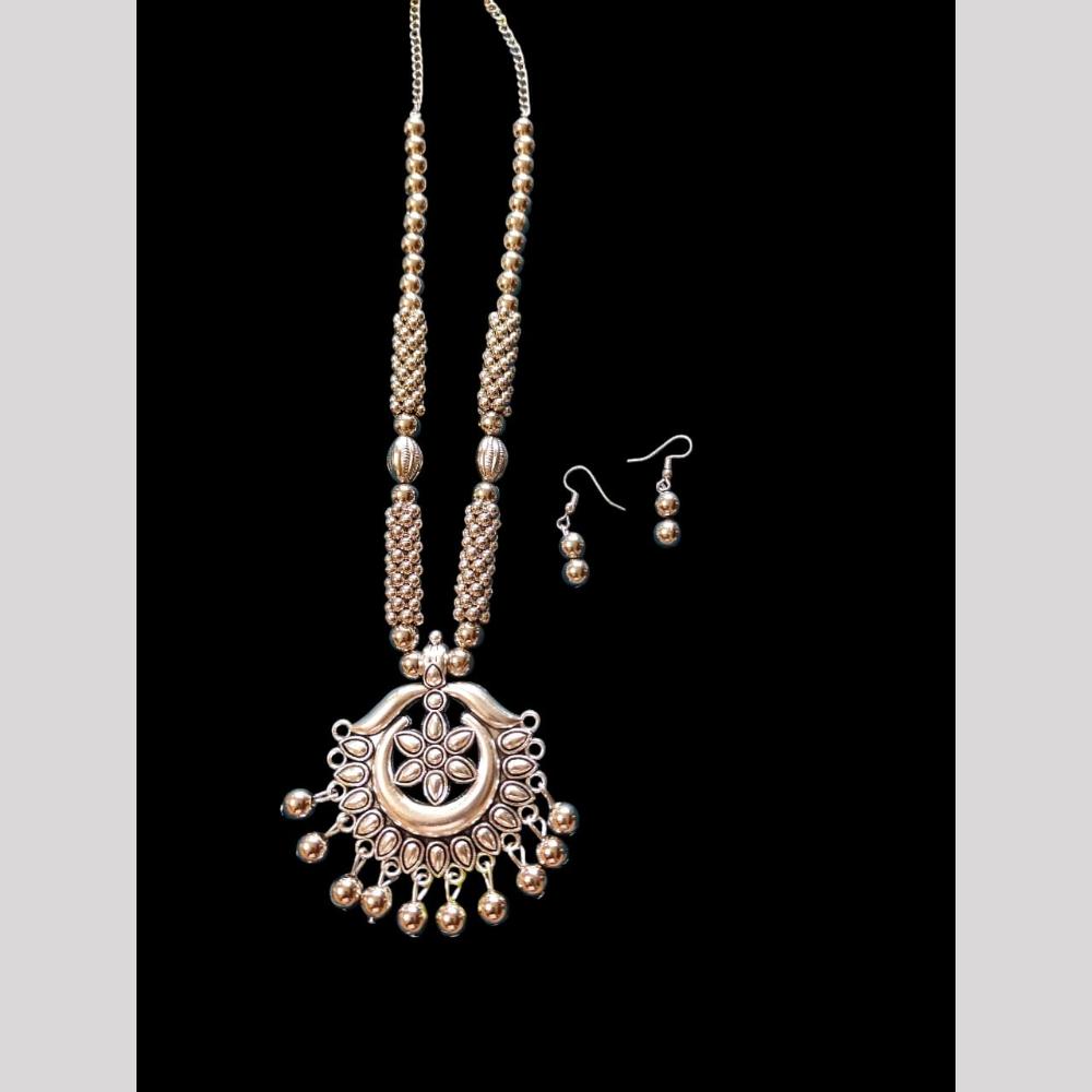 Palak Art Antique Oxidised Plated Jewellery Necklace Set