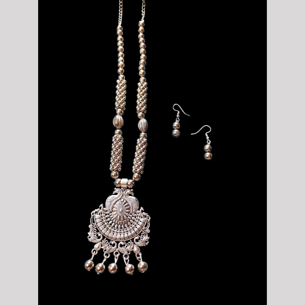 Palak Art Antique Oxidised Plated Jewellery Necklace Set
