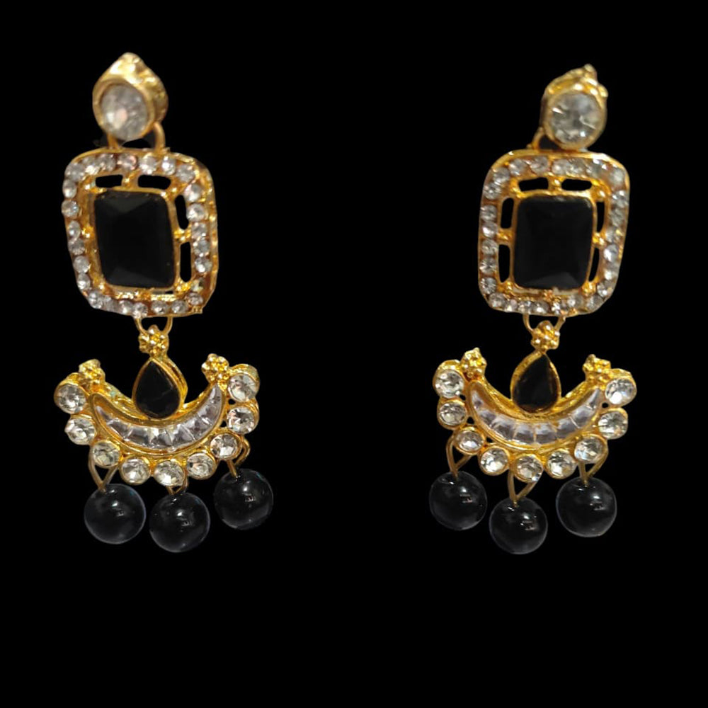 Palak Art Ethnic Glam Pota Kundan And Pearl Dangler Earrings