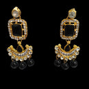 Palak Art Ethnic Glam Pota Kundan And Pearl Dangler Earrings