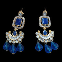 Palak Art Ethnic Glam Pota Kundan And Pearl Dangler Earrings
