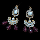 Palak Art Ethnic Glam Pota Kundan And Pearl Dangler Earrings