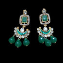 Palak Art Ethnic Glam Pota Kundan And Pearl Dangler Earrings