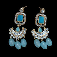 Palak Art Ethnic Glam Pota Kundan And Pearl Dangler Earrings